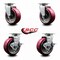 Service Caster 5 Inch Poly on Aluminum Swivel Caster Set with Roller Bearings 2 Brakes SCC SCC-20S520-PAR-2-TLB-2 - alternate 2